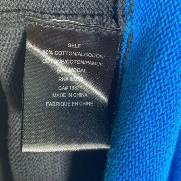 Tibi Black White Sweater Dress M Colorblock Knit Short Sleeve Mod Fall Style - Picture 7 of 7